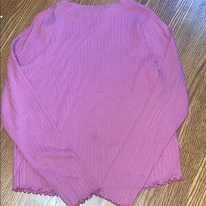 Pink Ribbed Women's Top